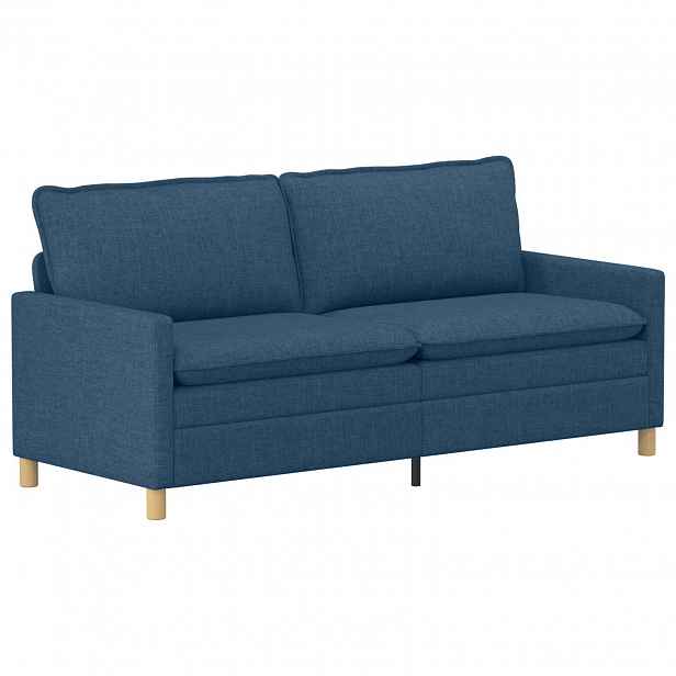 vidaXL Pohovka Pro 3 osobu Modrá 196 x 81 x 87,5 cm Textil