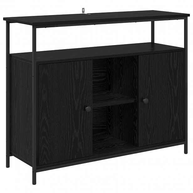 vidaXL Servírovací skříň Černý dub 100 x 35 x 80 cm Kompozitní dřevo