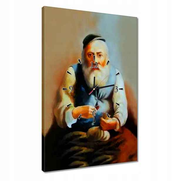 Hodiny 40x60 Žid počítající peníze