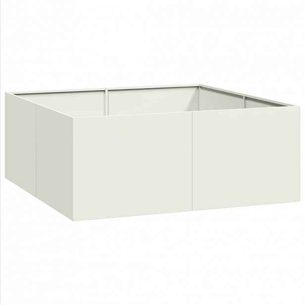 vidaXL Truhlík bílý 100x100x40 cm ocel