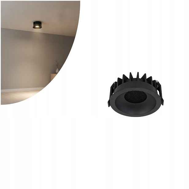 Zapuštěné kulaté stropní svítidlo Led 18W Nexus Black Cct 18133 Tk Lighting