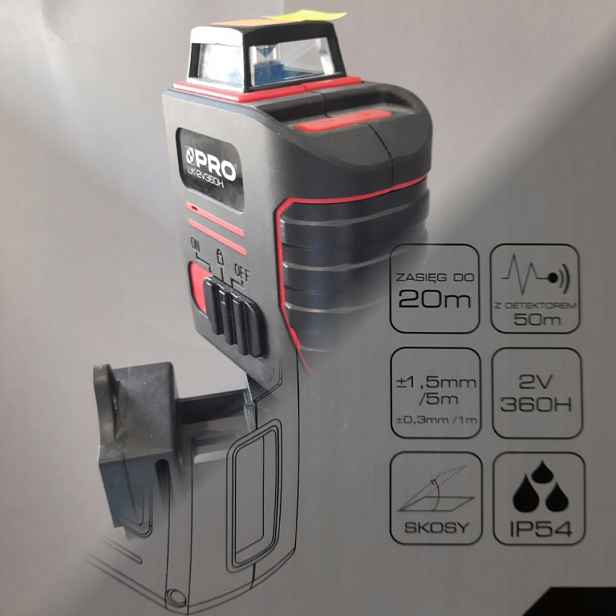 Křížový laser Pro LK-2V360H G 30 m