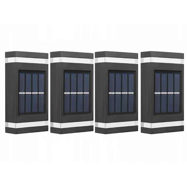 4x Venkovní solární Led lampa Světlo Nástěnné svítidlo na zeď senzor
