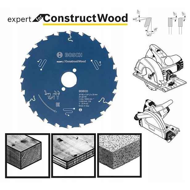 Bosch Pilový kotouč Expert for Construct Wood 190x30x2,0mm, 24 zubů 2608644139