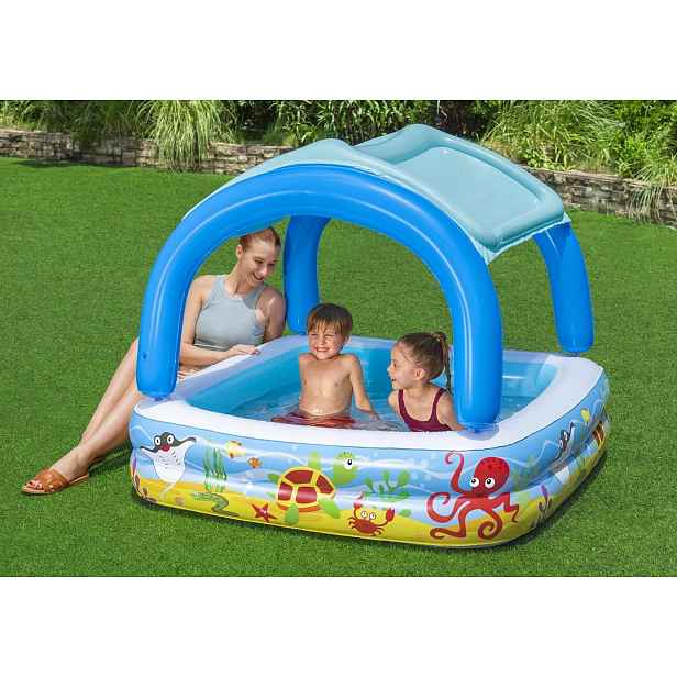Dětský Nafukovací Bazén se stříškou 140 x 140 x 114 cm Bestway