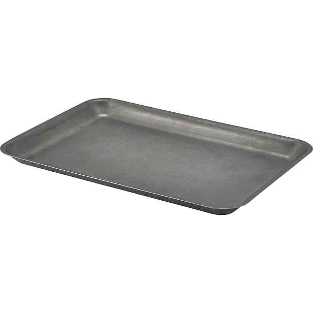 Genware Tác nerezový Vintage, výška: 20 mm, délka: 315 mm, šířka: 215 mm