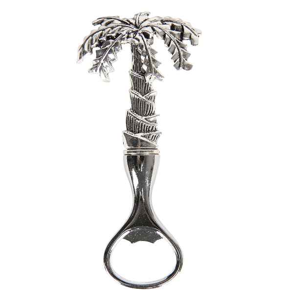 Stříbrný kovový otvírák na láhve Palma - 7*3*14 cm Clayre & Eef
