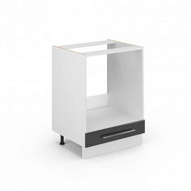 Vicco SKŘÍŇKA NA VESTAVĚNOU TROUBU Fame-Line Antracitový vysoký lesk 60 cm bez pracovní desky