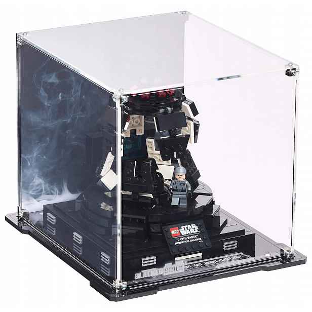 Vitrína s pozadím Blacked Brick pro Lego 75296 Star Wars Komnata Dartha Vadera