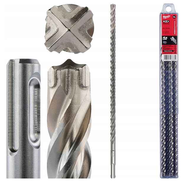 Vrtáky do betonu Sds Plus 10 x 250/315 mm 10 ks Milwaukee MX4