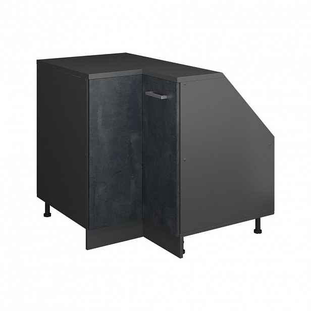Vicco ŠIKMÁ SKŘÍŇ ROHOVÁ SKŘÍŇKA Rion Černý beton 75.6 x 81.6 cm s 1 dveřmi, korpus skříně hloubka 60 cm
