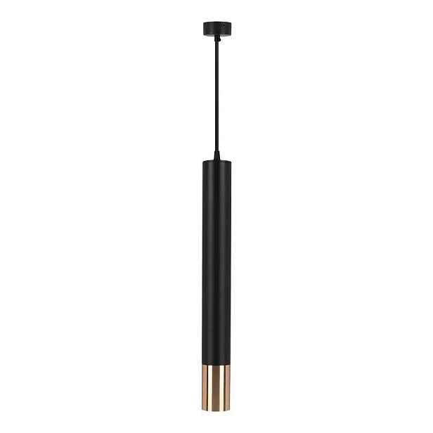 Závěsná bodová lampa černá zlatá tuba nad stůl ostrov bar V-tac