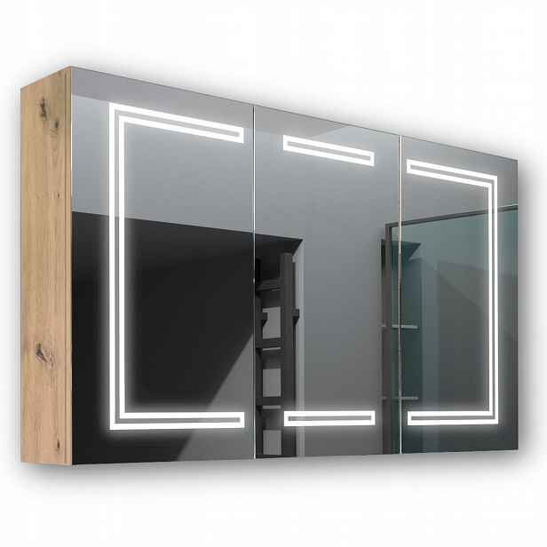 Dřevěná skříňka 120x70 Led zrcadlo Saturn Artisan