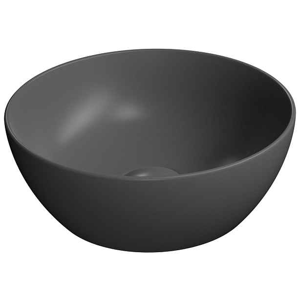 GSI PURA keramické umývátko na desku, průměr 32cm, černá mat