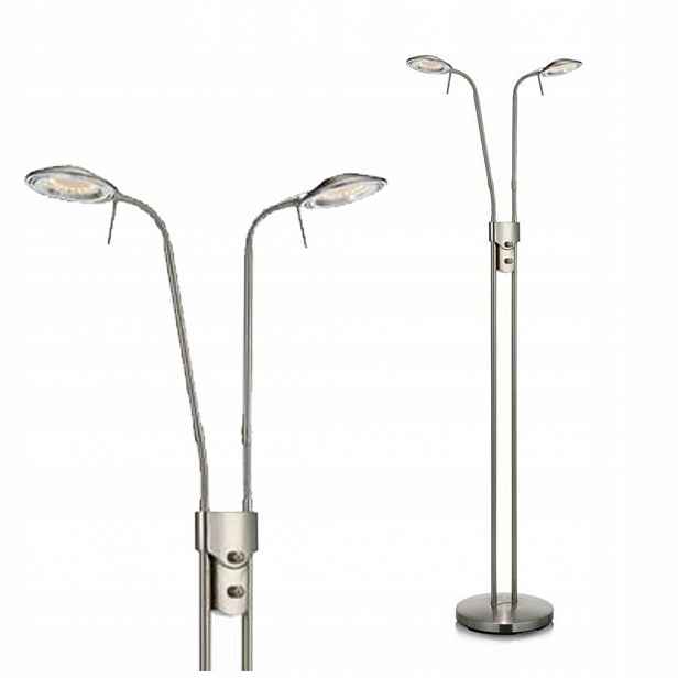 Hudson Podlahová lampa 2L Ocel 105583 Markslojd
