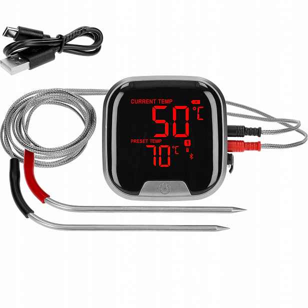 Kuchyňský teploměr s Bluetooth, 2 sondy