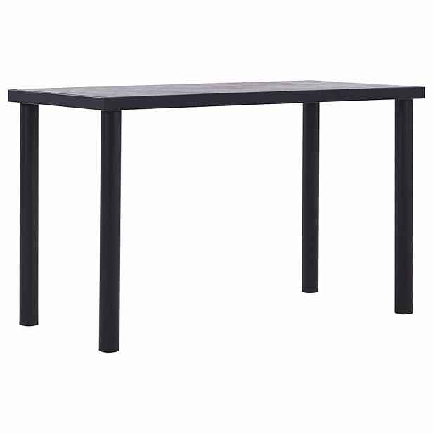 vidaXL Jídelní stůl černý a betonově šedý 120 x 60 x 75 cm MDF