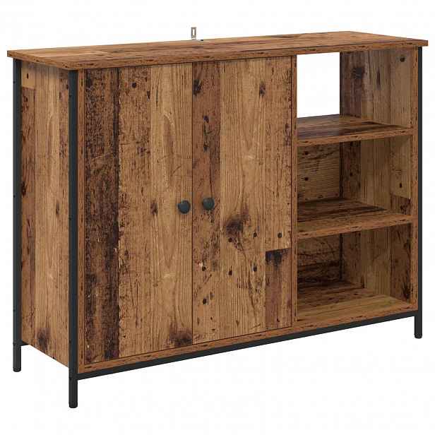 vidaXL Servírovací skříň Staré dřevo 100 x 33 x 75 cm Kompozitní dřevo