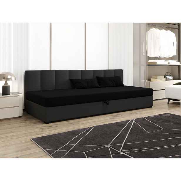 Jednolůžková postel 80x195 MANKA BIZ 1 - černá / šedá