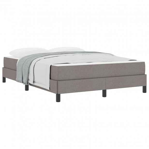 vidaXL Postel s boxspringem Taupe 140 x 190 cm textil