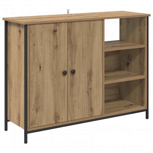vidaXL Servírovací skříň Artisanový dub 100 x 33 x 75 cm
