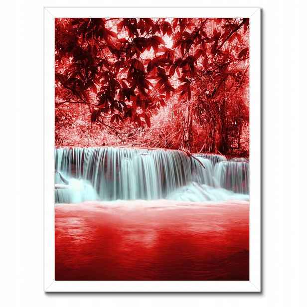 Plakáty v rámu 30x40 Červený vodopád Kaskáda