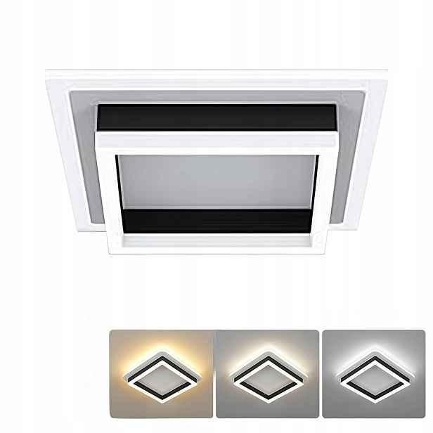 stropní svítidlo Led Stropní Svítidlo Černá Čtverec Moderní 24W