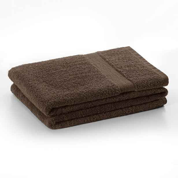 Hnědý froté bavlněný ručník 30x50 cm Marina – DecoKing