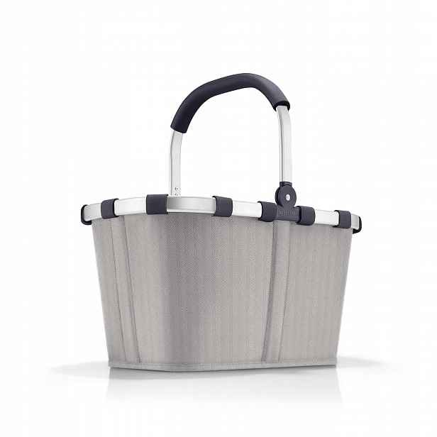 Košík Carrybag, herringbone šedý