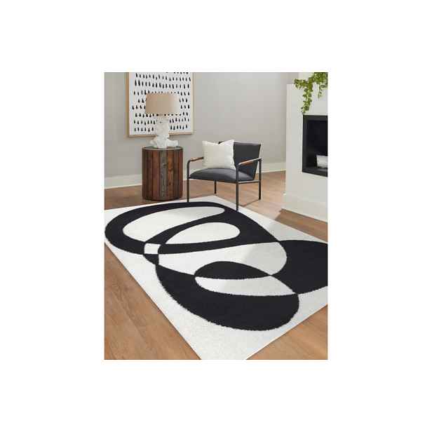 Kusový koberec Mode 8531 abstract cream/black, 240x330, bílá, černobílá, kancelář, Dywany Łuszczów