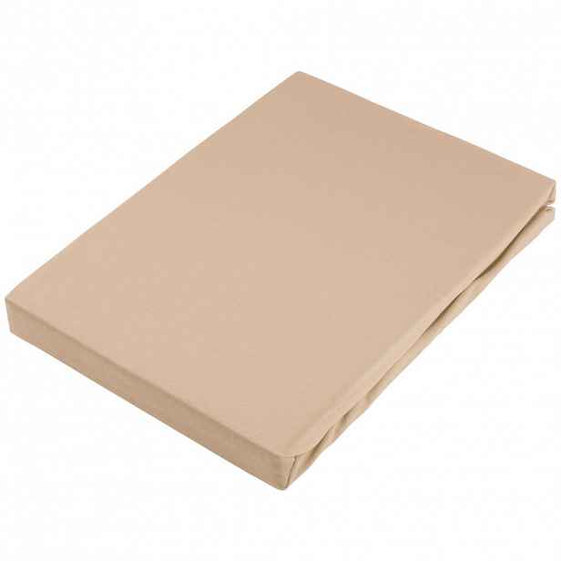 Novel BOXSPRINGOVÉ PROSTĚRADLO, žerzej, hnědá, 140/220 cm