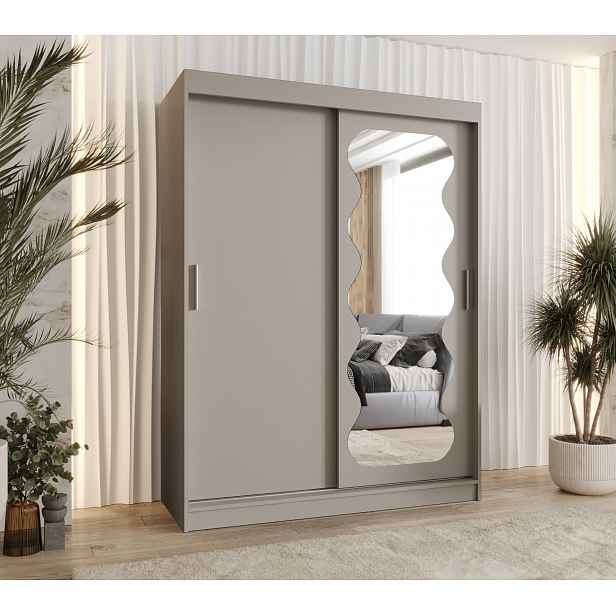 Šatní skříň Abi Spoti Rozměry: 150 cm, Barva korpusu + barva dveří: Kašmír + Kašmír