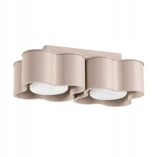 Sollux Lighting Ovio stropní spot dvojitý taupe 2xGX53 10W