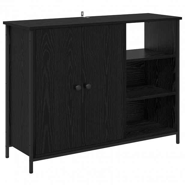 vidaXL Servírovací skříň Černý dub 100 x 33 x 75 cm Kompozitní dřevo
