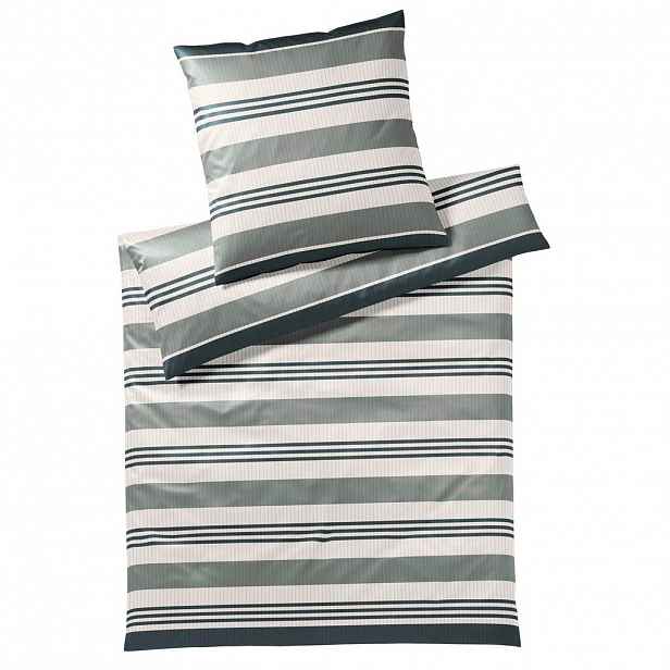 Yes for bed POVLEČENÍ, makosatén, šedá, zelená, 155/220 cm