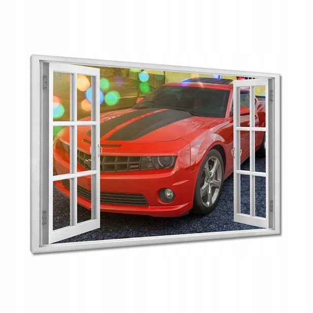 Obrazy 120x80 Chevy Camaro Ss Červené