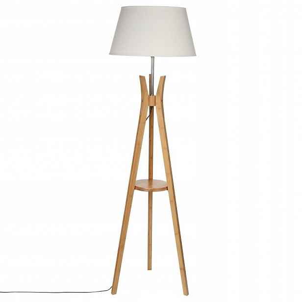 Bílá stojací lampa Kalo, 156 cm