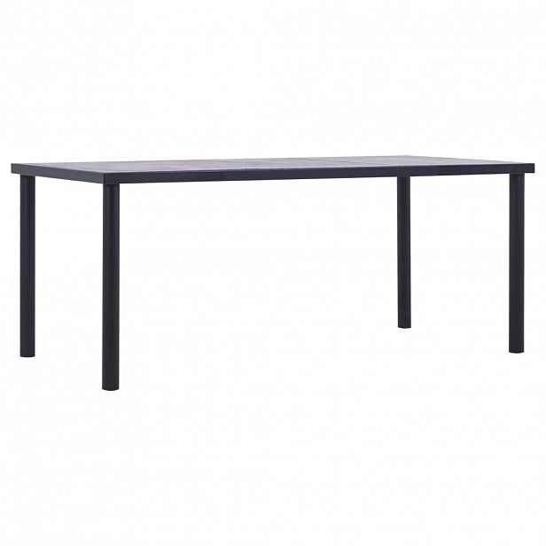 vidaXL Jídelní stůl černý a betonově šedý 180 x 90 x 75 cm MDF