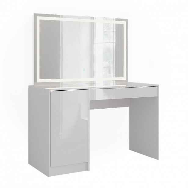 Vicco TOALETNÍ STOLEK Sherry Bílá/bílý vysoký lesk 119.8 cm s LED zrcadlem