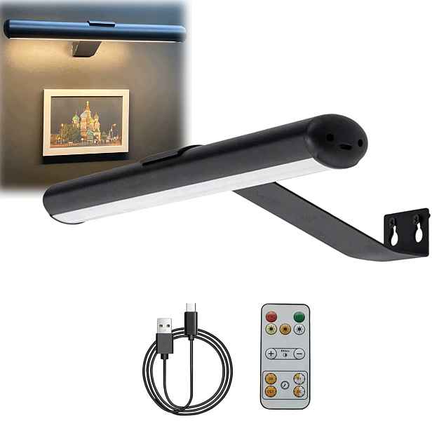 Bodová Lampa Napájená Bateriemi, Regulovatelný Jas, 3 Teploty Barev