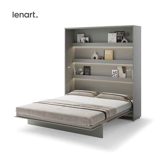 Dig-net nábytek Sklápěcí postel Lenart BED CONCEPT BC-13 šedá | 180 x 200 cm