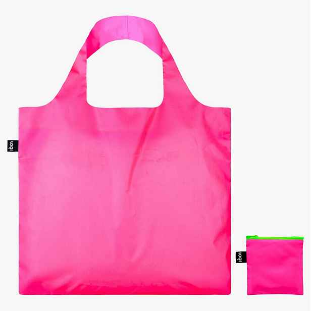 Skládací nákupní taška LOQI NEON Pink