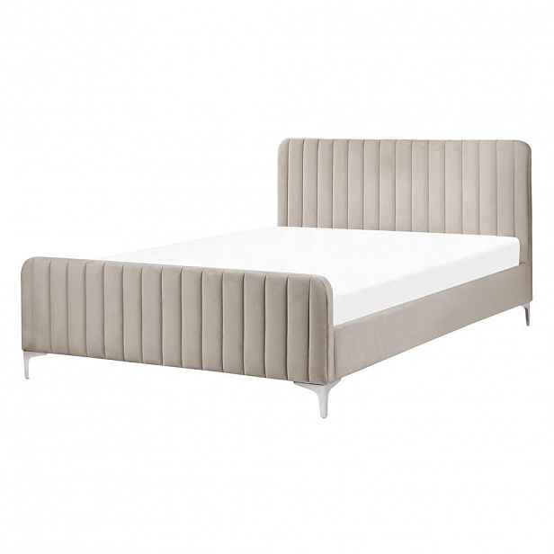Beliani ČALOUNĚNÁ POSTEL 140/200 cm Taupe Lunan