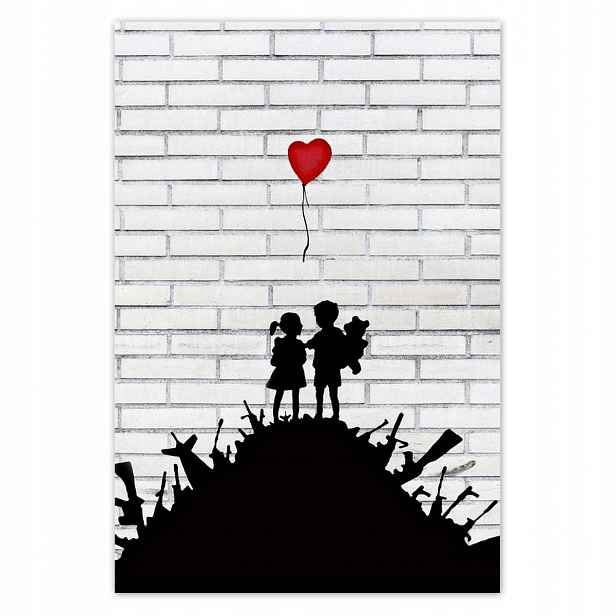 Plakáty 125x185 Banksy Hora zbraní Balón