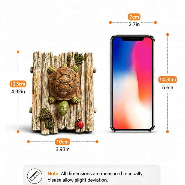 TEMU 1 ks Pryskyřicová želva na plovoucí dřevěné plovadle, k jezírku, plovoucí ozdoba do vodní zahrady, roztomilá figurka želvy pro rybník s kapry,