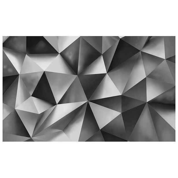 Fototapeta Geometrické trojúhelníky 3D vinylová iluze 208x146 šedá lepidlo