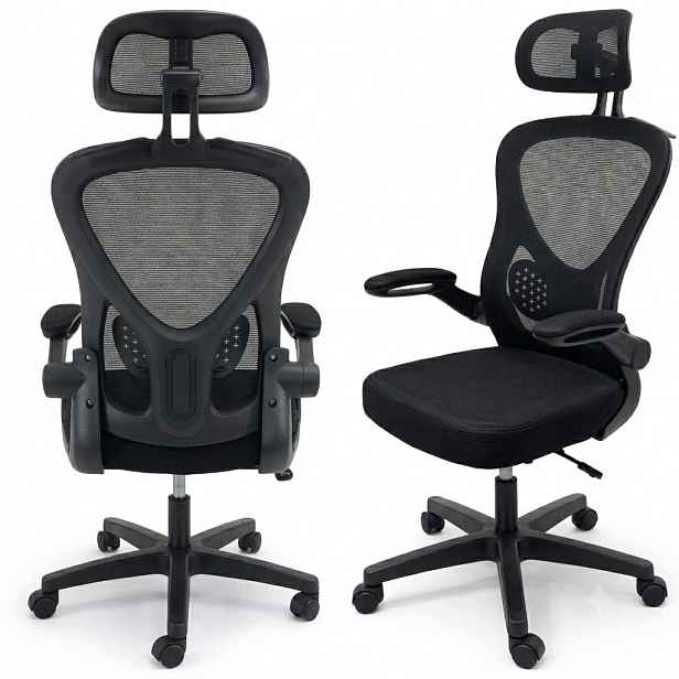 Kancelářská Ergonomická Otočná Židle S Nastavitelnou Opěrkou Hlavy Pro Práci