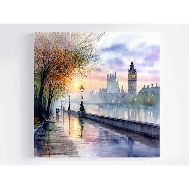 Obraz Na Plátně Canvas Krajina Anglie Londýn Westminster Big Ben 50x50