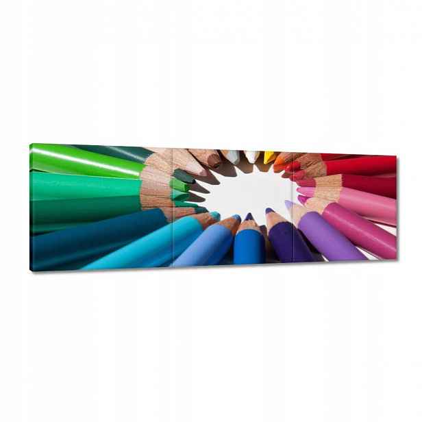 Obrazy 120x40 Barevné pastelky Kreslení