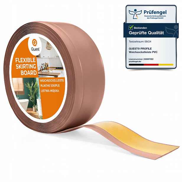 Podlahová lišta s lepidlem Pvc 70/20 světle hnědá, 5 m